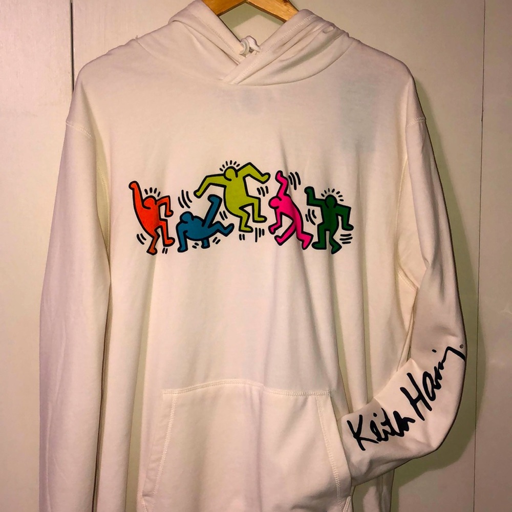 💯NWT Keith Haring Cream Colored Hoodie XXL/TTG